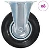 vidaXL Roți fixe, 8 buc., 125 mm