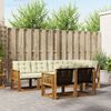 vidaXL Set de canapele de exterior cu pernă 7 pcs Natural și Crem