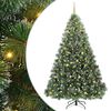 vidaXL Brad de Crăciun artificial cu 300 LED Verde 240 cm PE și PVC