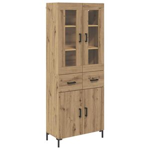vidaXL Bufet cu sertar 2 pcs Stejar Artizanal Lemn compozit
