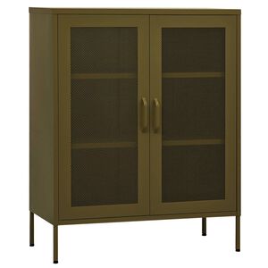 vidaXL Dulap de depozitare, verde măsliniu, 80x35x101,5 cm, oțel