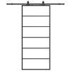 vidaXL Ușă glisantă cu set de feronerie neagră 90x205 cm Sticlă ESG