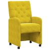 vidaXL Scaune de dining cu roți 2 buc. Catifea Galben 58 x 67 x 97 cm