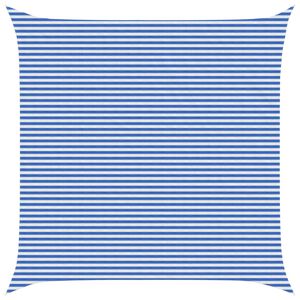 vidaXL P&acirc;nză de umbră Albastru și Alb 7 x 7 m HDPE