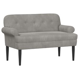 vidaXL Canapea cu capitonaj butonat Gri deschis 120 x 66 x 78 cm
