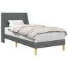 vidaXL Cadru de pat cu headboard Gri &icirc;nchis 90 x 190 cm Catifea