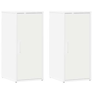 vidaXL Pantofare, 2 buc., alb, 32x35x70 cm, PAL