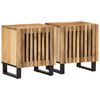 vidaXL Noptiere, 2 buc., 40x34x46 cm, lemn masiv de mango brut