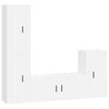 vidaXL Set dulap TV, 4 piese, alb, lemn prelucrat