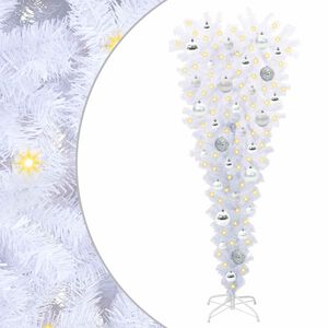 vidaXL Brad de Crăciun artificial cu 150 LED Alb 120 cm PVC și Oțel