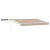 vidaXL Cort electric retractabil Bej și Alb 3,5 x 2 m