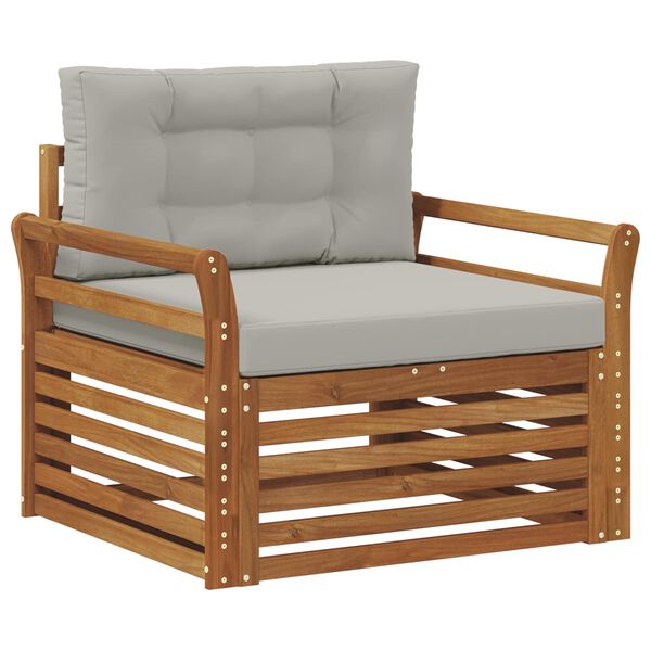 vidaXL Set de canapele de exterior Lemn de acacia solid și poliester