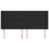 vidaXL Tăblie de pat cu aripioare, negru, 183x16x118/128 cm, piele eco
