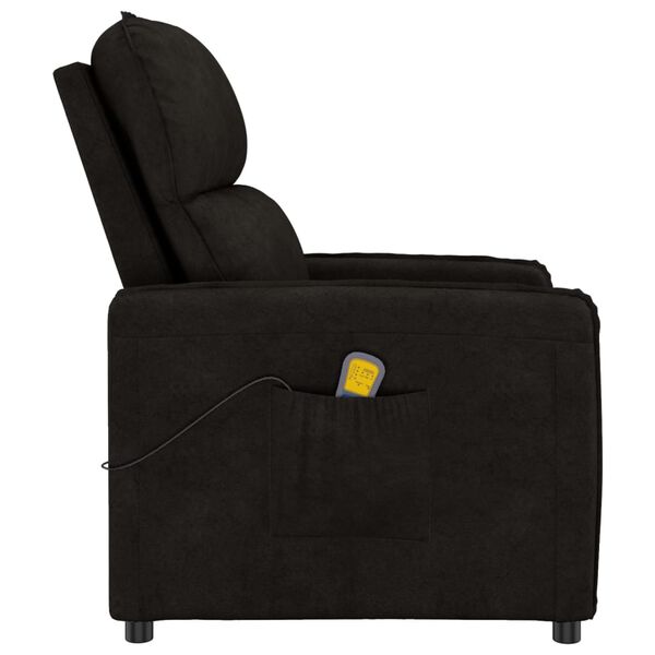 vidaXL Fotoliu de masaj, negru, microfibră