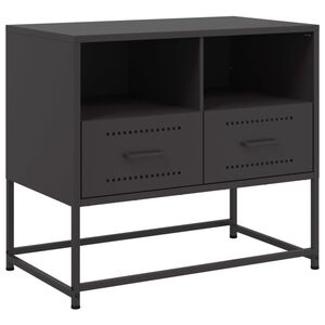 vidaXL Dulap TV, negru, 68x39x60,5 cm, oțel