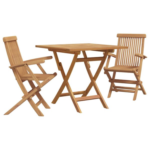 vidaXL Set de masă pentru grădină 3 pcs Maro Lemn Solid de Acacia