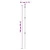 vidaXL Stâlp de gard. Altele 52 pcs Gri 3,2 x 3,2 x 100 cm Oțel