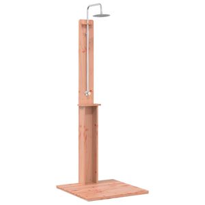 vidaXL Duș exterior natural 75 x 76 x 217 cm Lemn Douglas solid