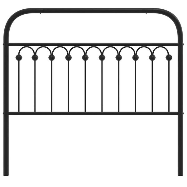 vidaXL Tăblie de pat de schimb metalică, negru, 107 cm
