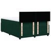vidaXL Pat box spring cu saltea, verde &icirc;nchis, 140x190 cm, catifea