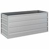 vidaXL Strat &icirc;nălțat de grădină argintiu 100x40x45 cm oțel galvanizat