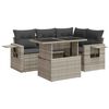 vidaXL Set canapele de grădină cu perne, 5 piese gri deschis poliratan