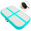 vidaXL Saltea gimnastică gonflabilă cu pompă verde 600x100x20 cm PVC