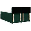 vidaXL Pat box spring cu saltea, verde &icirc;nchis, 160x200 cm, catifea