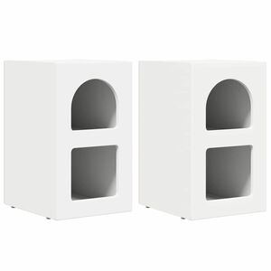 vidaXL Noptieră 2 pcs Alb 29,5 x 33,5 x 50 cm Lemn compozit