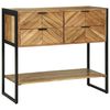 vidaXL Masă de consolă Maro 90 x 35 x 80 cm Lemn Solid de Acacia