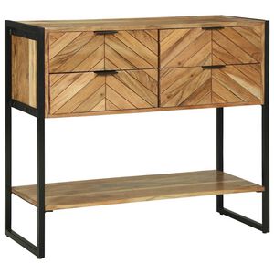 vidaXL Masă de consolă Maro 90 x 35 x 80 cm Lemn Solid de Acacia