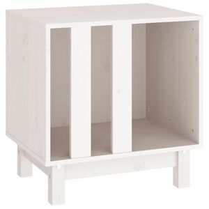 vidaXL Casă pentru c&acirc;ini, alb, 50x40x52 cm, lemn masiv de pin