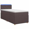 vidaXL Pat boxspring cu saltea Maro &icirc;nchis 80 x 200 cm Țesătură