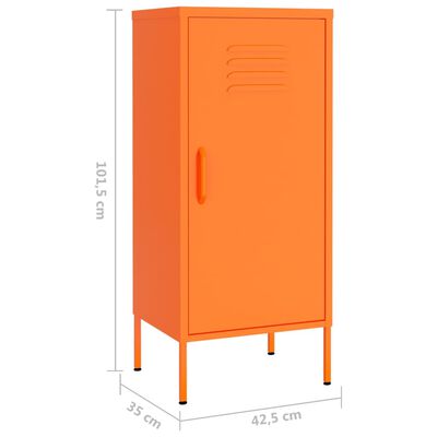 vidaXL Dulap de depozitare, portocaliu, 42,5x35x101,5 cm, oțel
