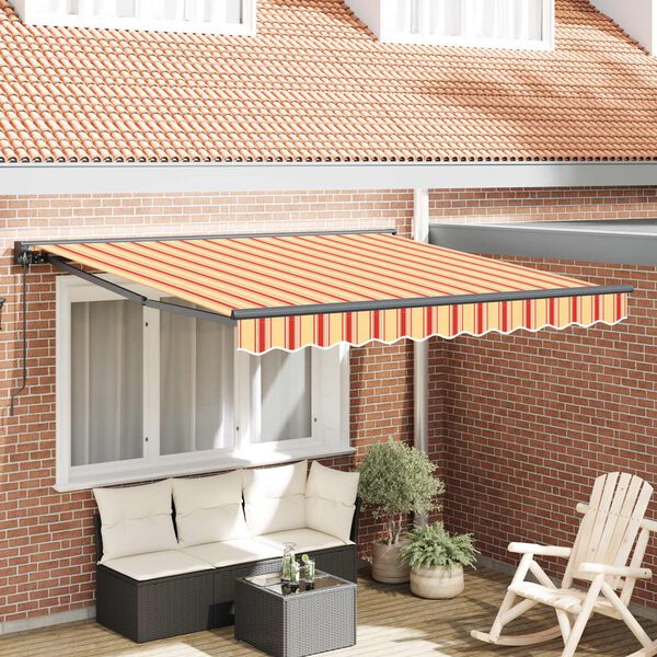 vidaXL Cortina Retractabilă Manual Multicolour 350 x 250 cm