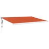 vidaXL Copertină retractabilă portocaliu/maro 4,5x3 m, textil/aluminiu