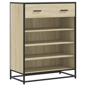 vidaXL Pantofar, stejar sonoma, 75x38x97,5 cm, lemn prelucrat/metal