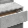 vidaXL Masă de toaletă cu oglindă, gri beton, 80x41x144,5 cm