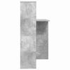 vidaXL Birou cu raft Gri din beton 131,5 x 50 x 106,5 cm Lemn compozit