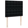 vidaXL Pat box spring cu saltea, negru, 120x190 cm, catifea
