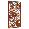 vidaXL Decor perete grădină 105x55 cm design roți zimțare oțel Corten