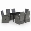 vidaXL Set de mobilier pentru grădină, cu perne, 7 piese, gri