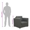 vidaXL Fotoliu, gri închis, material textil