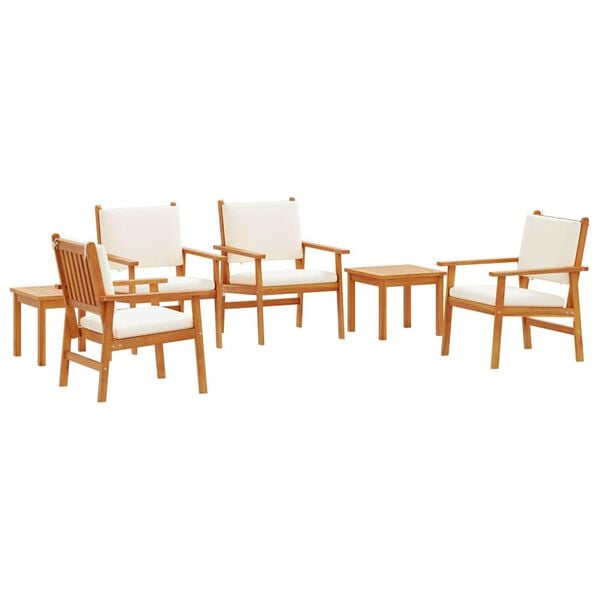 vidaXL Set de canapele pentru grădină 6 pcs Maro Lemn Solid de Acacia