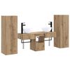 vidaXL Set de mobilier pentru baie 5 buc. Stejar Artizanal