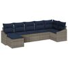 vidaXL Set de canapele pentru grădină 7 pcs Gri și bleumarin poliratan