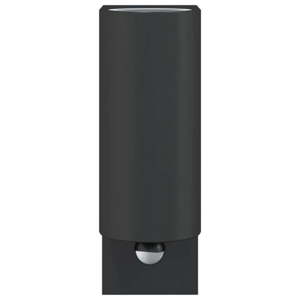 vidaXL Lămpi exterioare de perete senzori 2 buc. negru aluminiu turnat