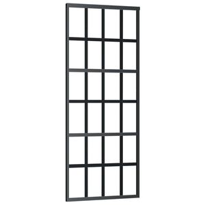 vidaXL Ușă glisantă, negru, 76x205 cm, sticlă ESG și aluminiu