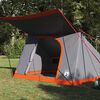 vidaXL Cort de Camping Gri și Portocalie 223 x 163 x 130 cm tafta