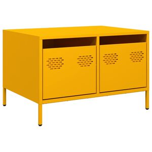 vidaXL Dulap TV, galben muștar, 68x50x43,5 cm, oțel laminat la rece